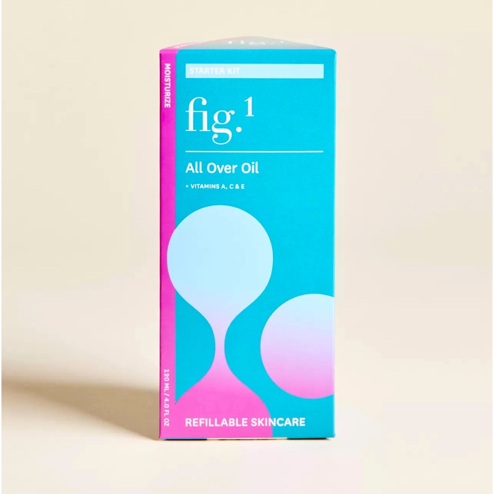 Fig.1 All over oil + Vitamins A, C, & E 100 ml. / 4.0 oz., New